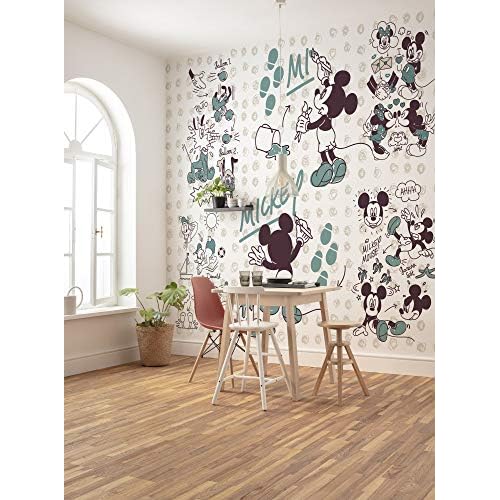 Komar Disney Vlies Fototapete Mickey and Friends | Größe: 250 x 280 cm (Breite x Höhe), Bahnbreite 50 cm | Tapete, Wandbild, Dekoration, Wandbelag, Kinderzimmer, Schlafzimmer | DX7-026, bunt