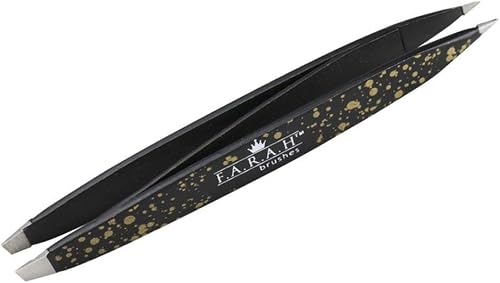 F.A.R.A.H Z-Tweeze Professional Stainless Steel Dual Ended Precision Tweezers Slanted and Pointed Tips - Spectrum Beauty Collection
