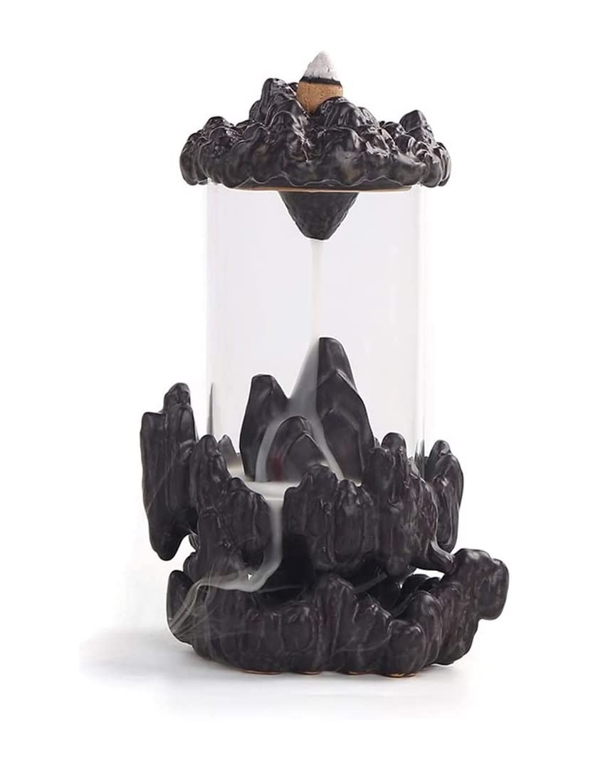 Incense Burner Backflow Glass Incense Burner Creative Home Decoration Tea Ceremony Ceramic Aromatherapy Furnace Gift Home Decor