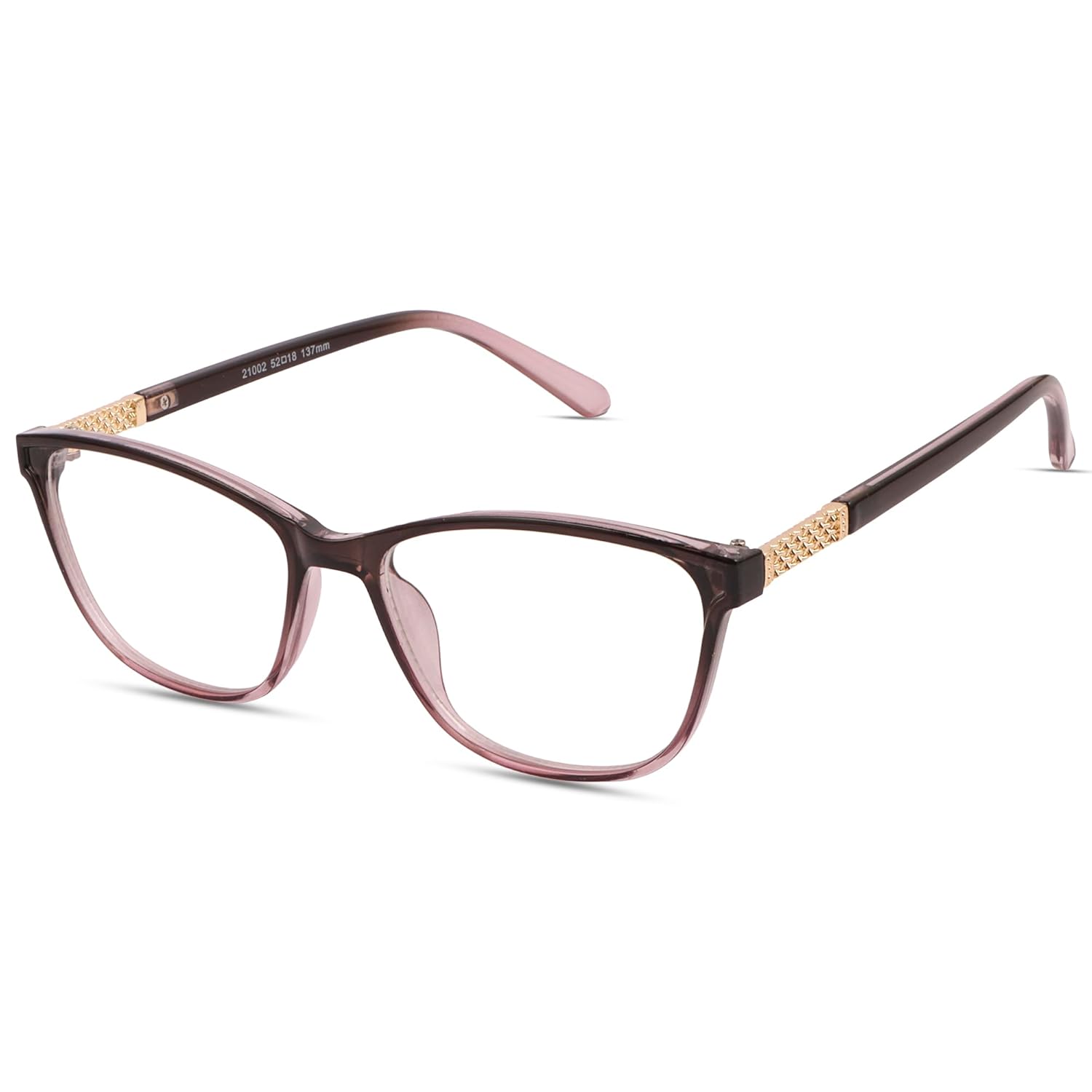 TEEN & 20 Zero Power Blue Cut Computer Glasses | Anti Glare, Lightweight & Blocks Harmful Rays | Cat Eye Spectacle Frame for Women – 21002