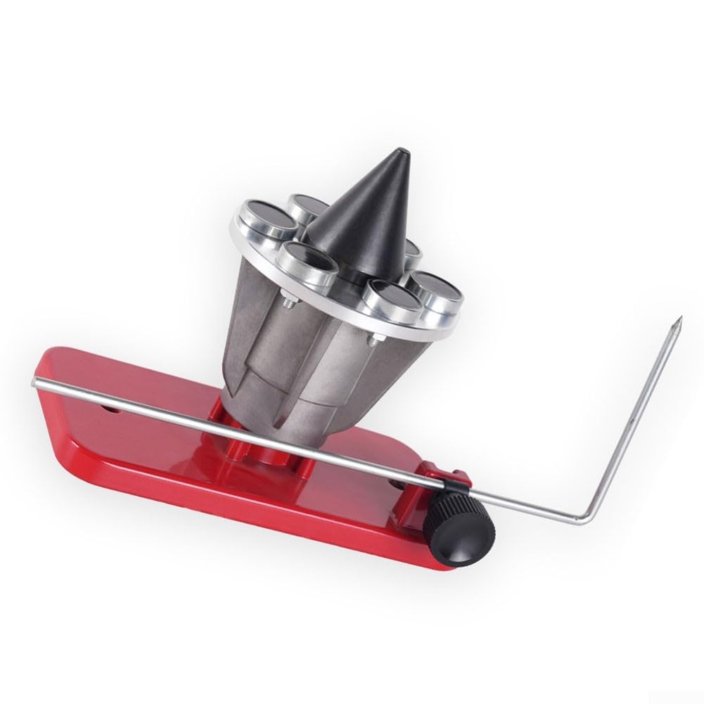 Lawn Mower Balancer, Wall-Mounted Metal Tool with 25mm Handle, Precision Magnetic Alignment for 15-45 Degree Sharpening, Compatible with Rotary Blades, Garden Maintenance Kit(A)