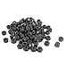 uxcell M5x0.8mm Zinc Plated Nylock Nylon Insert Hex Lock Nuts Black 100pcs