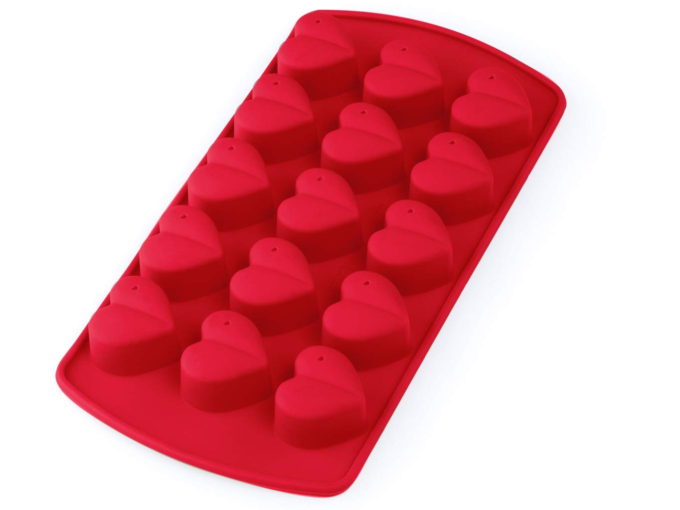 Silicone 15 Chocolade, Ice Mould Heart, Red, Premium Quality, 100 Percent Platinum Silicone