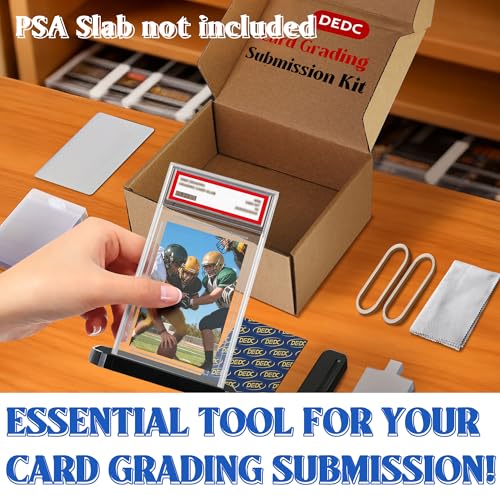 DEDC Card Grading Submission Kit, Card Grading Kit Shipping Mailing Kit Box for PSA, CGC, SGC Trading Card- 25 Semi Rigid Card Holders, 50 Card Sleeves, 1 Shipping Label + 1 Wiping Cloth (1-Set- PSA) by DEDC - Used condition - Image 8