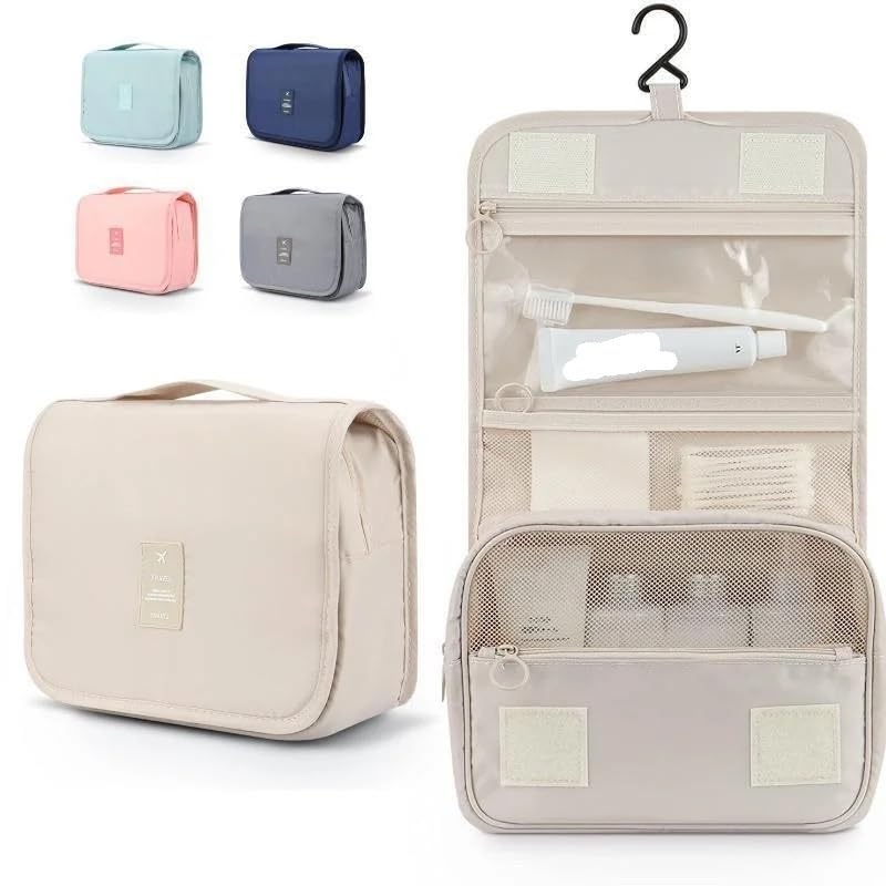 Borsa da Toilette, Borse per Il Trucco, Borsa cosmetica da Viaggio, Organizer per Articoli da Toilette, Contenitore da Appendere, Borsa da Bagno