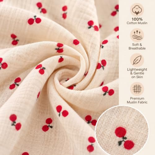 Image of Lilimi Toddler Baby Girl Cotton Muslin Dress, Breathable Flutter Sleeve Button-Front Cute Frocks