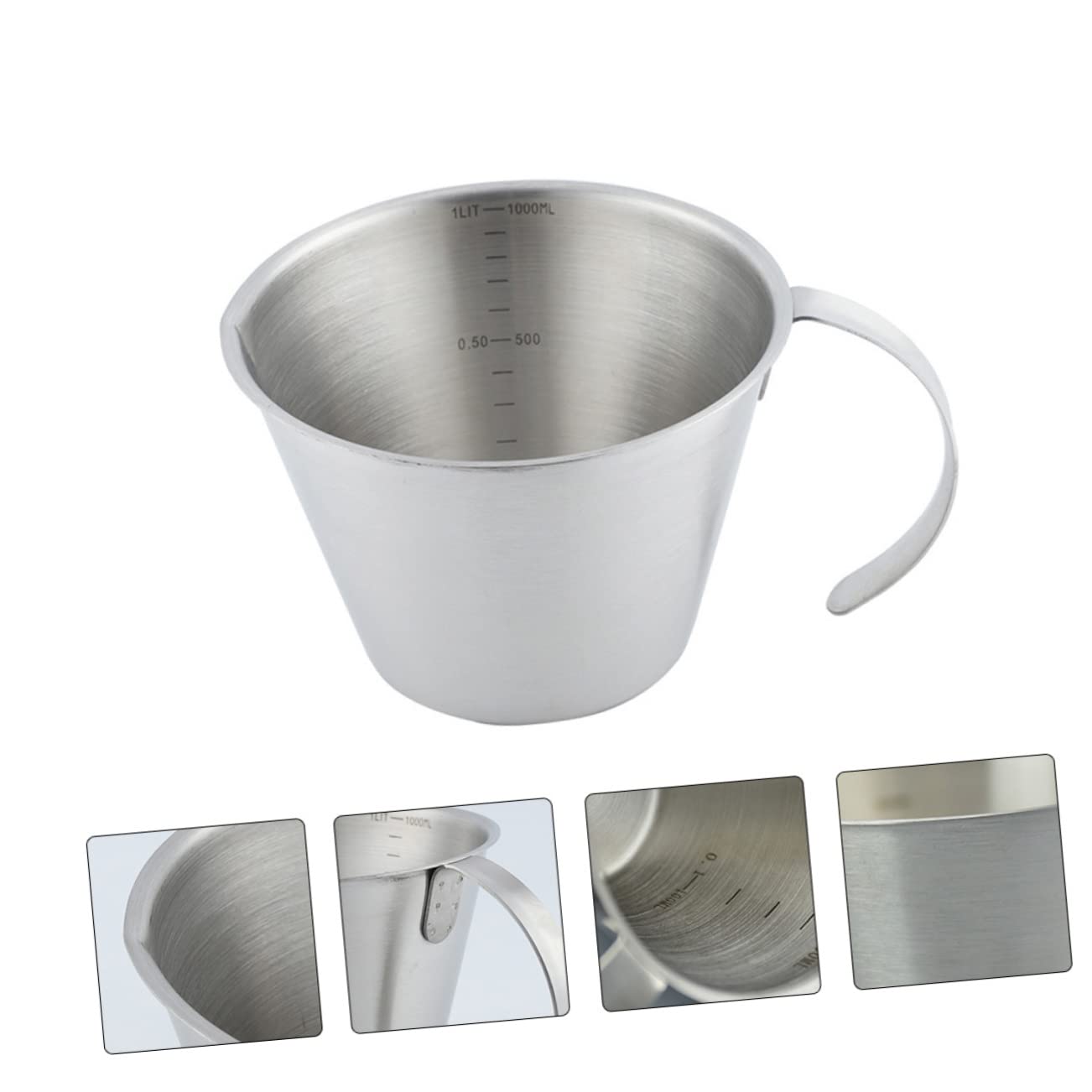 2piezas Vaso Medidor Inoxidable Taza De Graduada Jarra Resistente y De Limpiar Para Cocina