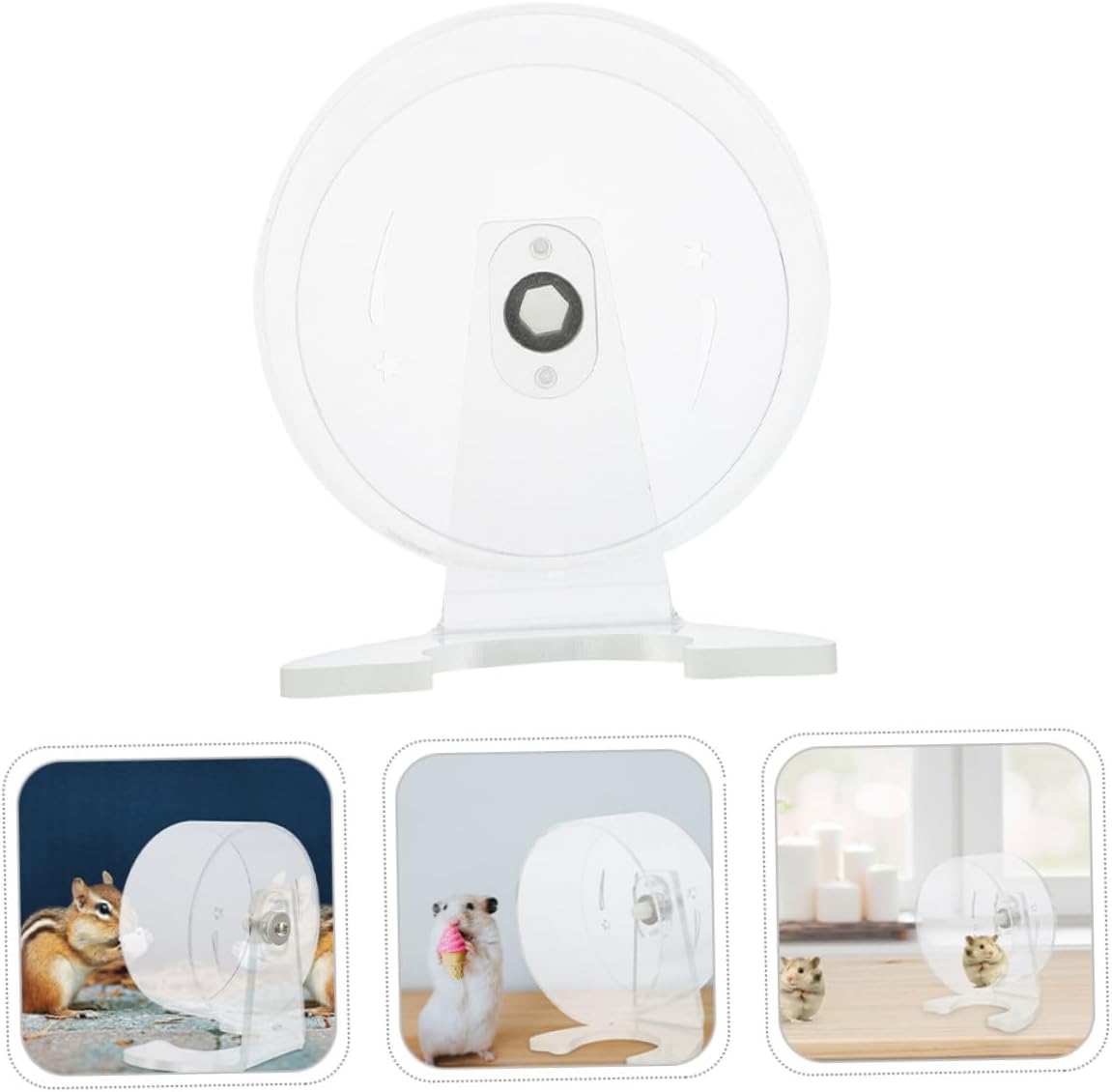 Hamster Running Wheel Silent Exercise Wheel with Stand 22cm Pet for Gerbils Mice Small Animals