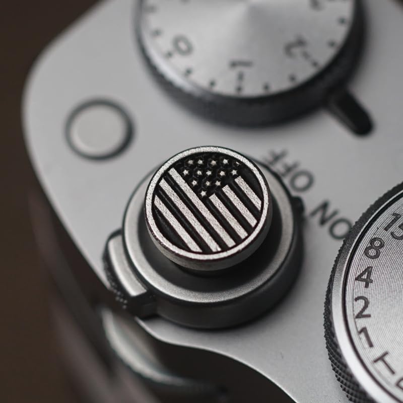 Soft Release Button for Fujifilm X100V, X100F, X100T, Xpro3 & Xpro2, X-T3, X-T2, X-E3, X-E2s, X-E2, X-T30, X-T20 (Silvery)