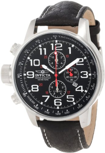 CBN^ CrN^ tH[X Invicta Men's 2770"Force Collection" Stainless Steel Left-Handed Watch With Black-Leather Strap [sAi]