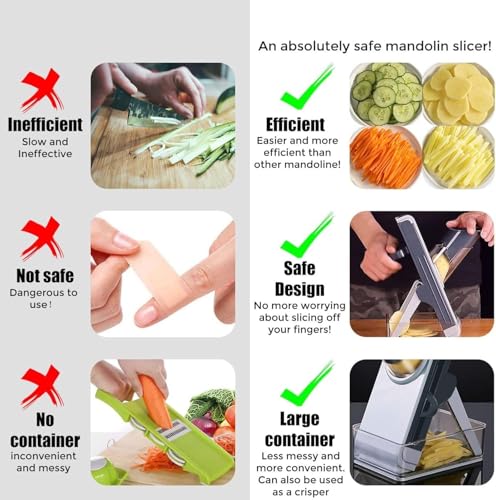 Cortador de Vegetales Mandolina Ajustable Gris miniatura 6