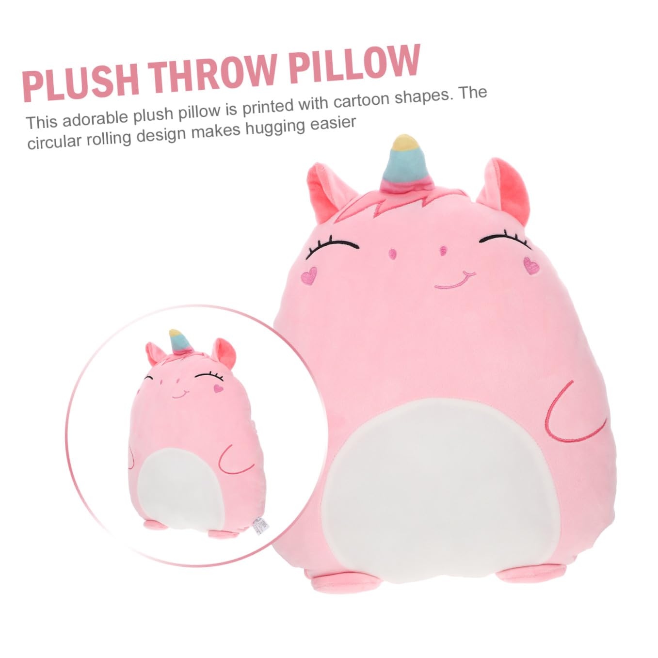 GALPADA Cuscino Unicorno Kawaii Cuscino per Schienale Forma di Cartone Animato Peluche Unicorno Gigante Decorativo e Confortevole