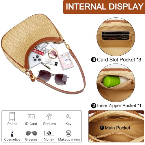 Image of KKXIU Shoulder Bag for Women Cute Hobo Purses and Handbags Retro Clutch Underarm Purse | Cute