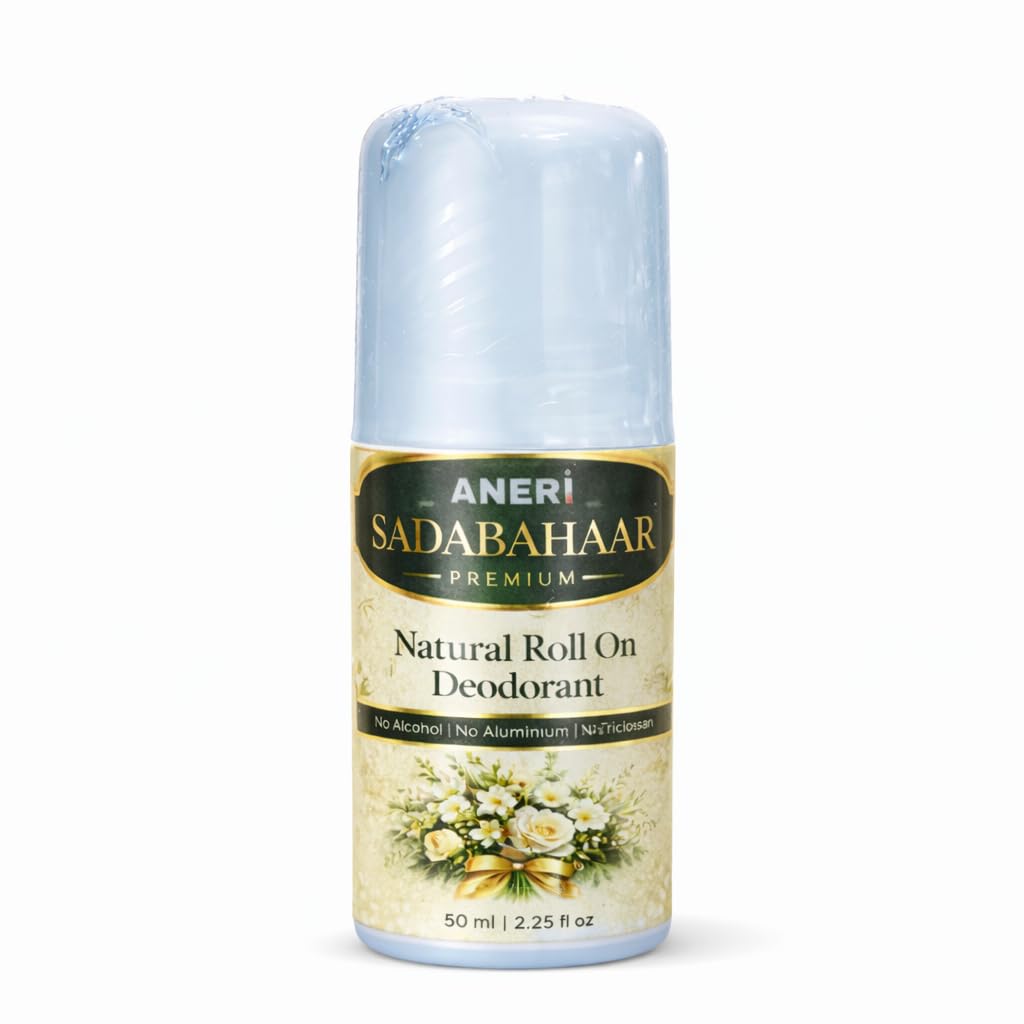 Aneri Sadabahaar Premium Natural Roll On Deodorant, No Alcohol, No Aluminium, Skin Friendly, 24h Freshness, 50ml-image-27