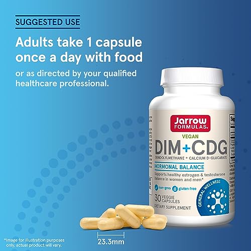 Jarrow DIM Plus, DIM Supplement Hormone Balance, 30 Count - image 7