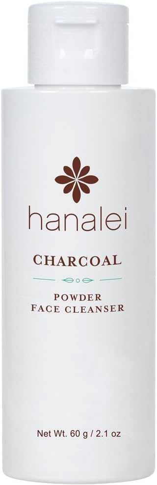 Cruelty-Free and Paraben-Free Charcoal Powder Face Cleanser For Gentle Exfoliation and Cleansing For All Skin Types by Hanalei – Full Size (60g)