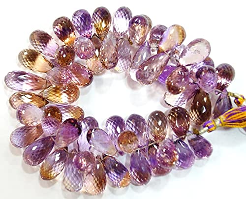Ametrine tear drop briolettes grandes pierres pour sautoir