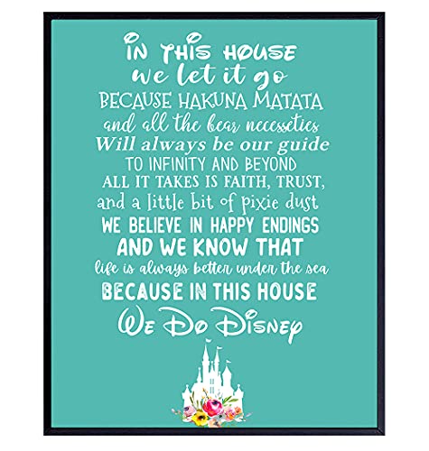 Disney Wall Decor - Disney Quotes - Disney Wall Art - Hakuna Matata - Disney - Inspirational Gifts for Women - Walt Disney World, Disneyland, Mickey Mouse, Toy Story, Lion King, Frozen, Jungle Book