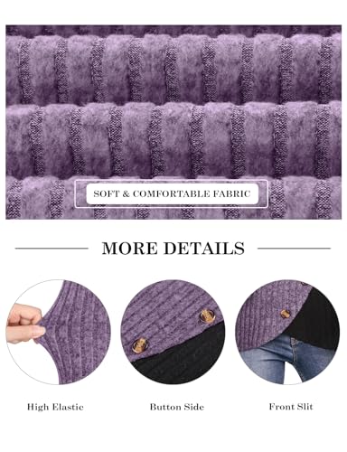 Ladies Jumpers Casual Crew Neck Tops Womens Long Sleeve Tops Buttons Side Tunic Sweatshirts Pullover Lightweight Sweaters Spring Autumn Winter Clothes S-3XL - Image 6