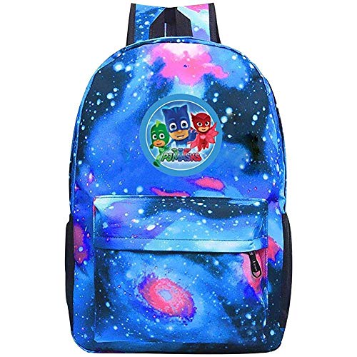 Mochilas Mujer Starry Universe Stamping PJ Masks Impermeable para Niño Niña Escolar