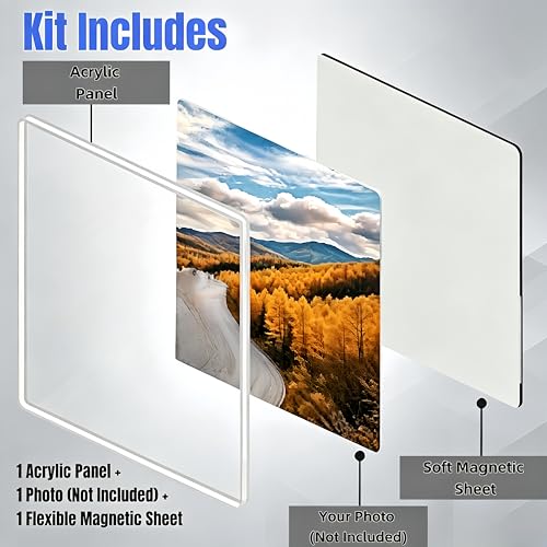 Kit de 24 imanes acrílicos transparentes cuadrados miniatura 6
