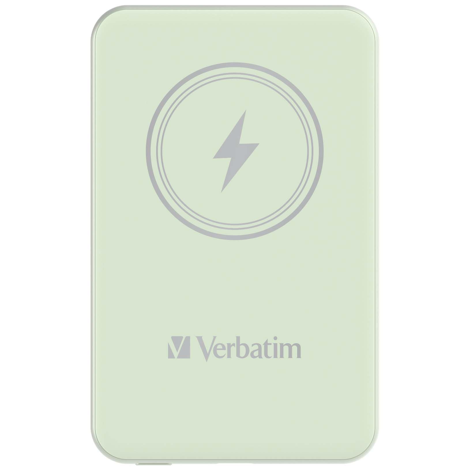 power bank verde senza fili con magettazione