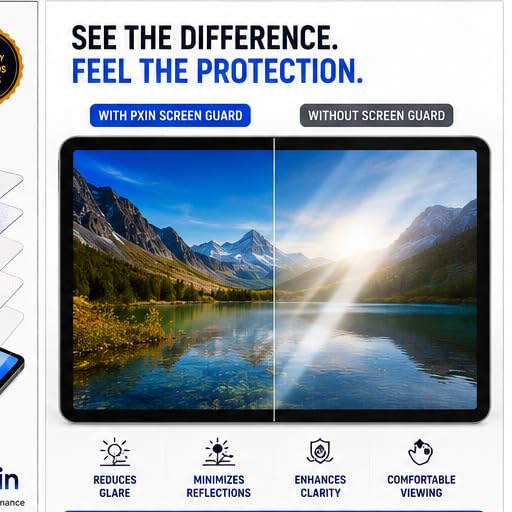 Image of Pxin Tablet Anti Bluelight and Anti Glare Screen Guard compatible with Samsung Galaxy Tab S7 | BLUV Lightblock Tech | Scratch Proof | Prevents bluelight | Eye Protection | No Dry Eyes