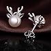 Silver Bunny Stud Earrings - Rabbit Pearl Earrings for Women - Sterling Silver Bunny Jewelry - Easter Jewelry