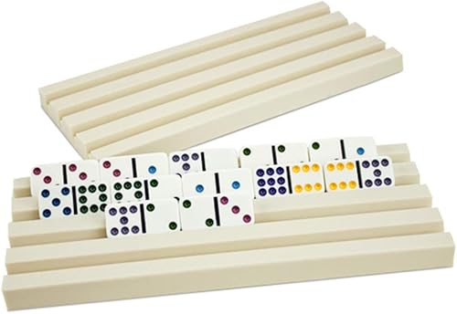 Brybelly Juego de dos bandejas de plástico para dominó