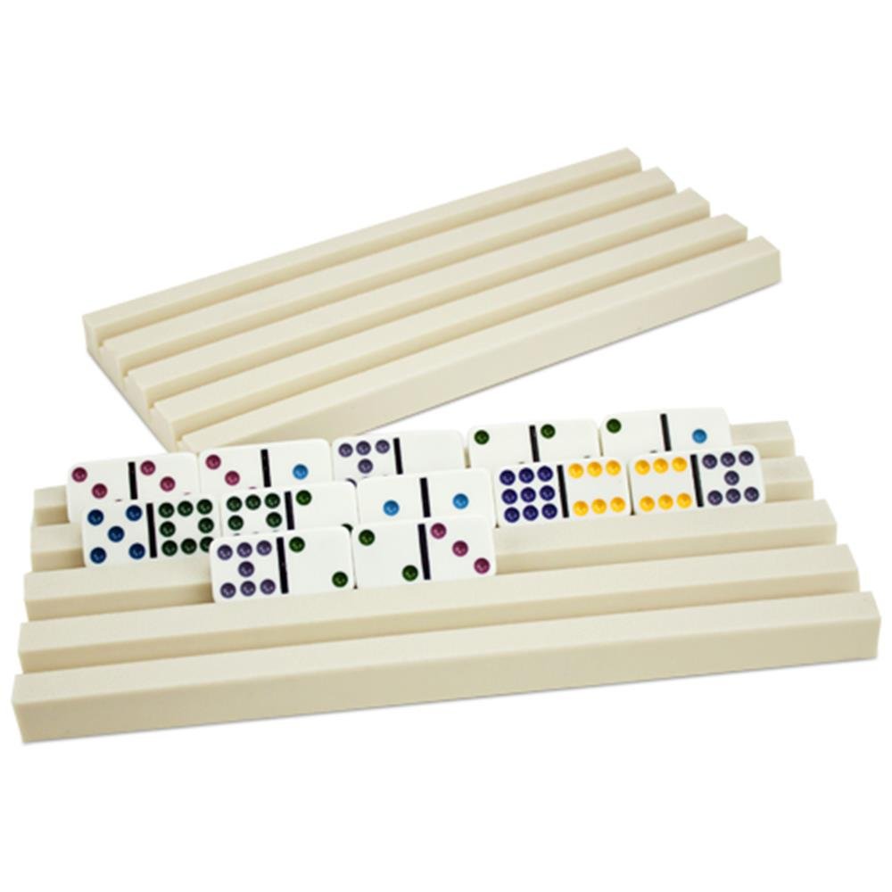 Amazon.com: Brybelly Set of Two Plastic Domino Trays : Toys & Games