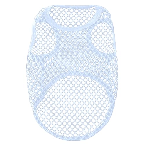 JPETTO犬服 メッシュ シャツ 春夏 ペット服 防虫 ひんやり ドッグウェア タンクトップ 通気性 犬用 涼やか UVカット 日焼き防ぐ 脱毛保護 小中大型犬25-532ホワイトXL