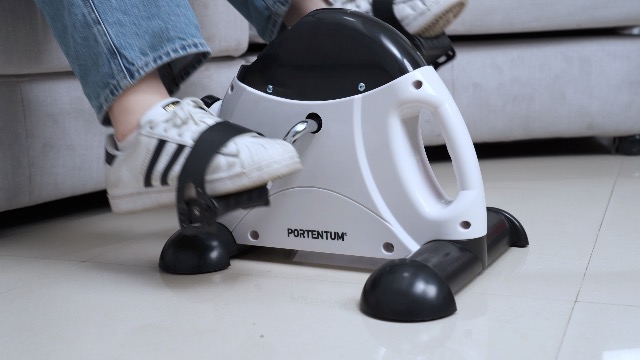 PORTENTUM – Pédalier D'appartement Pliable Avec écran LCD, Résistance Réglable, Pour Bras Et Jambes, Sport Maison Ou Rééducation