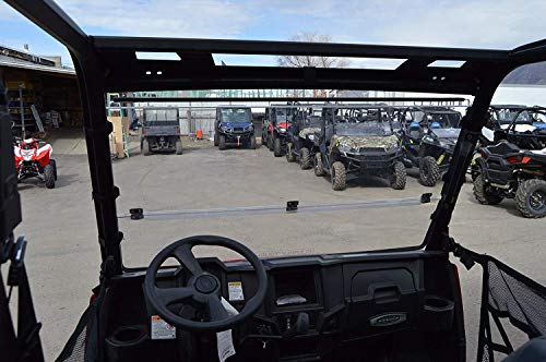 Polaris Ranger Mid Size Windshield (45" Width & Pro-Fit Cage) - 2015 And Newer - Full Folding -Scratch Resistant- Extreme Versatility! Premium Polycarbonate W/ Hard Coat. Made In America! #TOP4