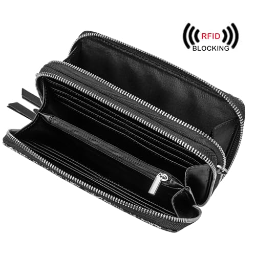 Image of Lanyani RFID Crossbody Wallet Wristlet Purse with Phone Pocket For Women Vegan Leather