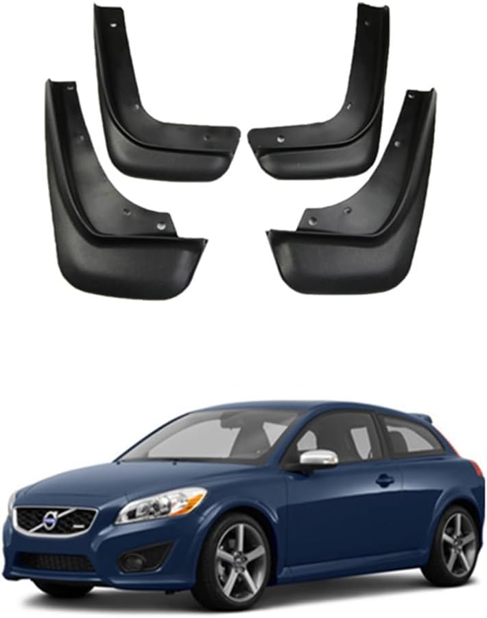 Guardabarros de goma pesada para Volvo C30 2010-2020 con protección anti-invierno