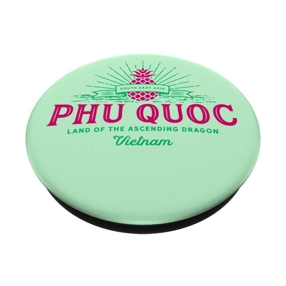 Vietnam Tropical Palms Phu Quoc - Asia PopSockets Swappable PopGrip, Black - Image 2
