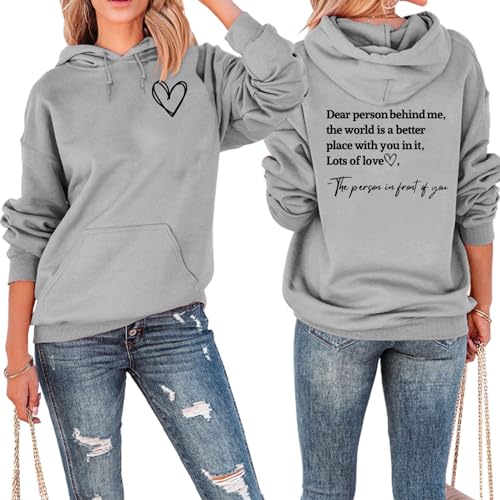 Casual Hooded Sweater Dear Person Behind Me Autumn and Winter Fashion Loose Long-sleeved Shirt4