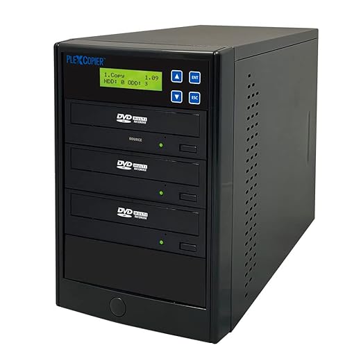 PlexCopier 24X 1 to 2 CD DVD M-Disc Supported Duplicator Copier Tower with Free Copy Protection