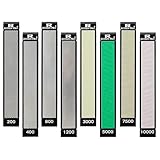 RUIXIN PRO 8 Pcs Diamond Knife Sharpening Stones for RUIXIN PRO RX-008 RX-009 Knife Sharpener Fixed - Angle Kit, Professional Whetstone Set With Base: 200/400/800/1200/3000/5000/7500/10000 Grit