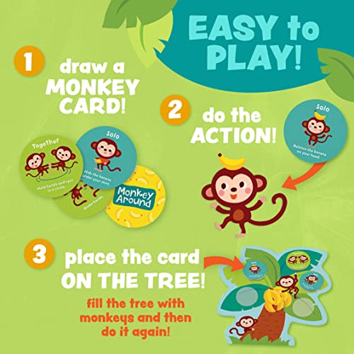 Image of Peaceable Kingdom Monkey Around First Game for Toddlers Interactive play with Parent Ages 2+