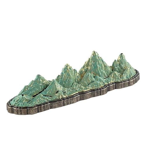 Zen Summit Tabletop Incense Holder Burner with Removable Ash Collector - Incense Holder for Sticks Brass Stick Altar for Meditation Yoga, Spiritual Studio Essentials, Mountain Energy Decor(Big)