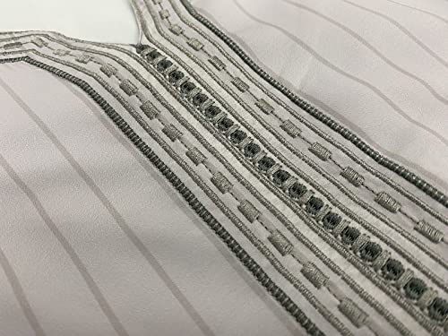 VIVICOLOR Mens Saudi Arab Islamic Kaftan Men Muslim Ramadan Abaya Thobe Embroidery Jubba Robe2