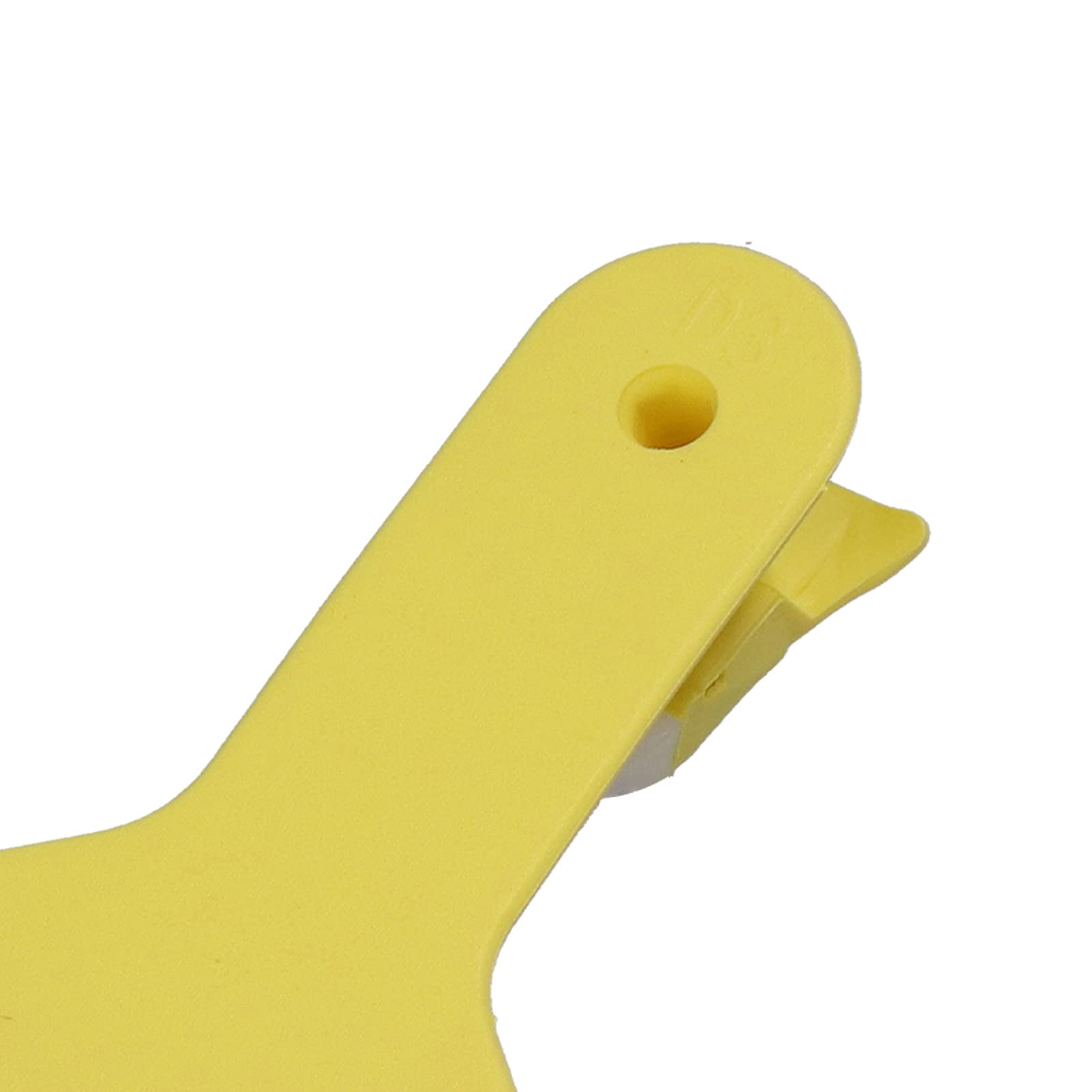Marcatore per orecchie di mucca, kit di marchi auricolari integrati in plastica da 100 pezzi Etichetta per etichette auricolari per allevamenti di bestiame per identificazione di bovini di vacca Giall