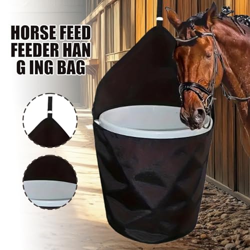 Hängender Eimerhalter Pferdes Futtertasche Pferdes Futtersack Eimer Tasche, 5-Gallonen Eimerhalter Für Stall Drinnen Und Draußen, Viehanhänger Zubehör