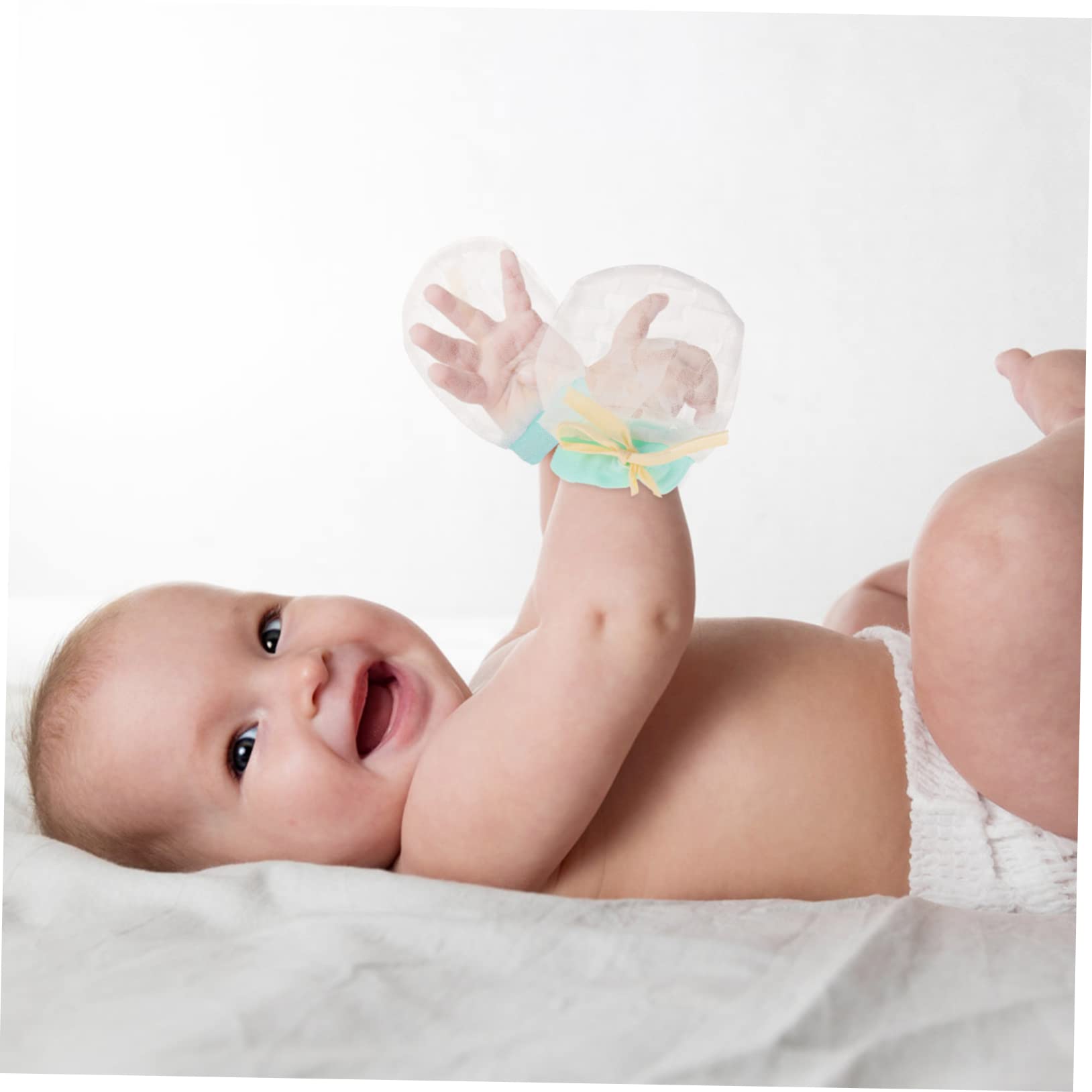 GLSTOY 2 Pairs Ice Silk Baby Gloves Newborn Toddler Mittens for Cold Weather Soft Breathable Mittens for Boys and Girls