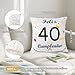 Imagen de Seutgjie Regalos 40 Cumpleaños Funda de Cojín para 40 Años Mujer Hombre para Esposa Esposo Novia Novio Hermana Amigos Colegas