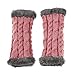 Aesthetic Spicy Style Mittens, Ribbed Cuff Arm Warmers Fashionable Knit Handwear For Girls,Black,One Size,Red,One Size