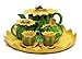 Hands & Hearts Unique Design Porcelain Miniature Tea Set –Sun Flower- for Home, Fairy Garden, Mini Garden, and Dollhouse Decoration, Collectible Item.