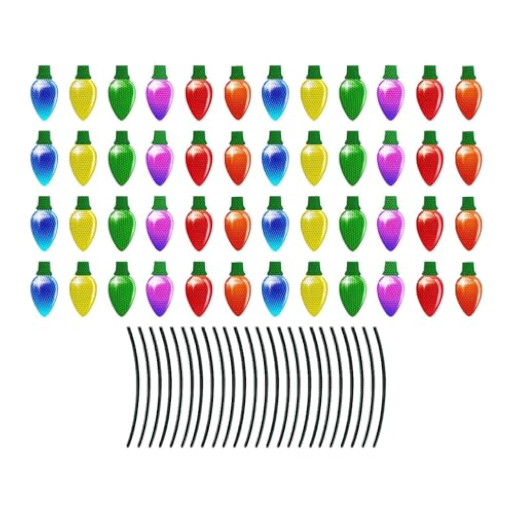 Christmas Car Stickers Set for DIY Home Decor