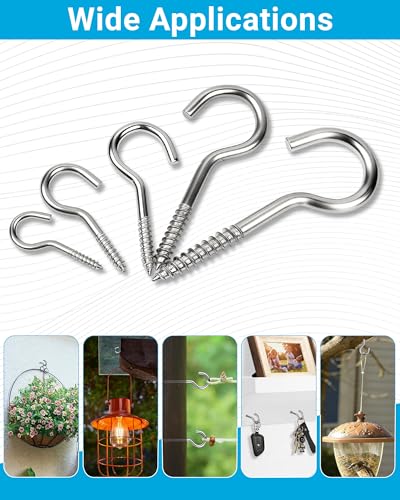 115 Stück schraubhaken klein, inklusive wandhaken zum schrauben und haken decke, ideal zum Aufhängen von Pflanzen, Tassen, Schlüssel oder Dekoration, einfache Montage für Zuhause, Büro oder Garten.